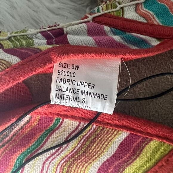 Lane Bryant Women's Flats Shoes Striped Multicolored Open Toe Size 9W - Picture 3 of 6